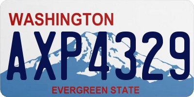 WA license plate AXP4329