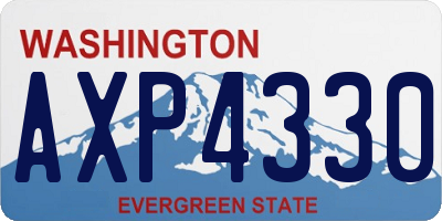 WA license plate AXP4330