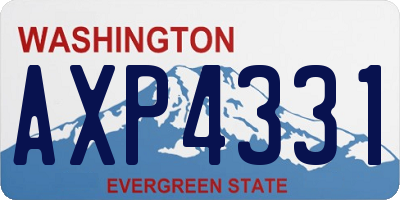 WA license plate AXP4331