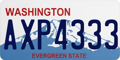 WA license plate AXP4333