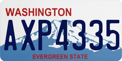 WA license plate AXP4335