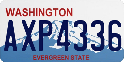 WA license plate AXP4336