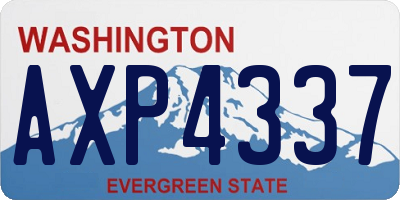 WA license plate AXP4337