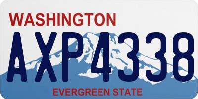 WA license plate AXP4338