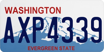 WA license plate AXP4339