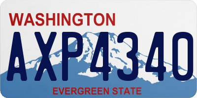 WA license plate AXP4340