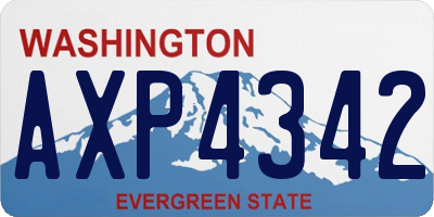 WA license plate AXP4342