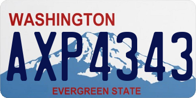 WA license plate AXP4343