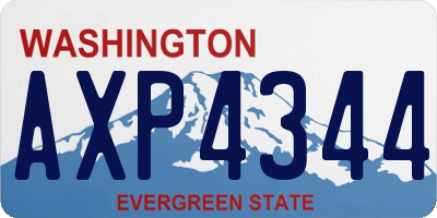 WA license plate AXP4344