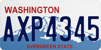 WA license plate AXP4345