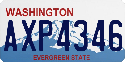 WA license plate AXP4346