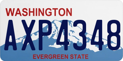 WA license plate AXP4348