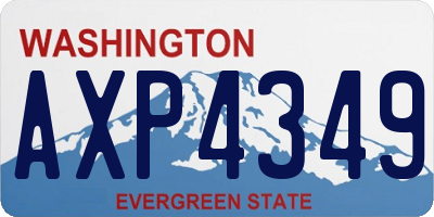 WA license plate AXP4349