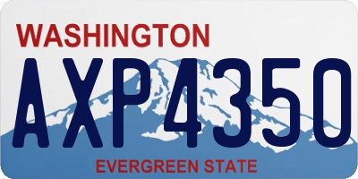WA license plate AXP4350