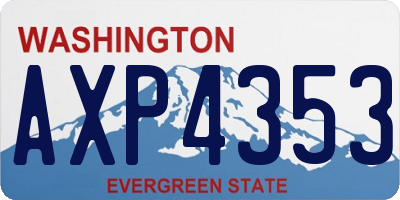 WA license plate AXP4353