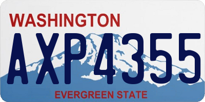 WA license plate AXP4355