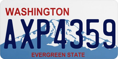 WA license plate AXP4359