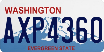 WA license plate AXP4360