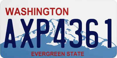 WA license plate AXP4361