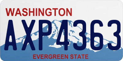 WA license plate AXP4363