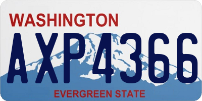 WA license plate AXP4366