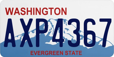 WA license plate AXP4367