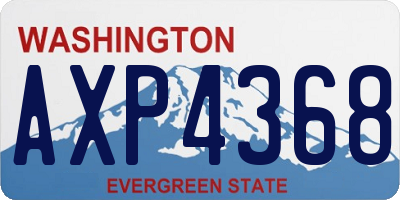 WA license plate AXP4368