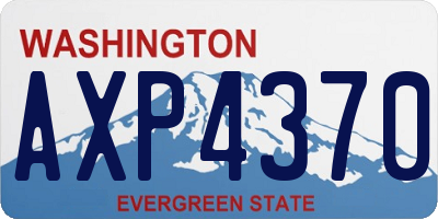 WA license plate AXP4370