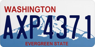 WA license plate AXP4371