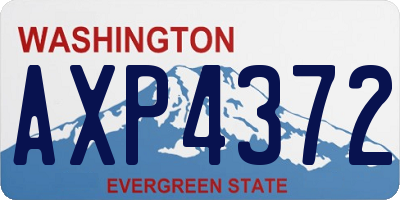 WA license plate AXP4372