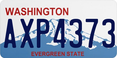 WA license plate AXP4373