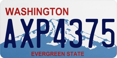 WA license plate AXP4375