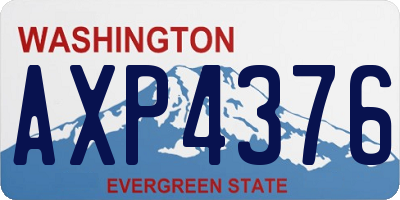 WA license plate AXP4376