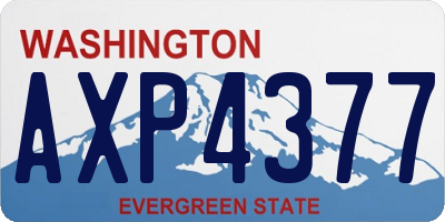 WA license plate AXP4377