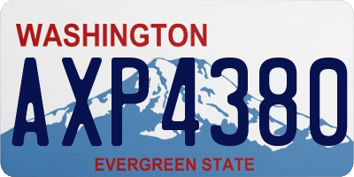 WA license plate AXP4380