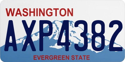 WA license plate AXP4382