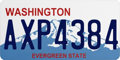 WA license plate AXP4384