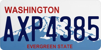 WA license plate AXP4385