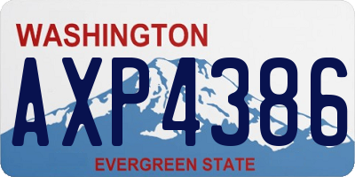 WA license plate AXP4386
