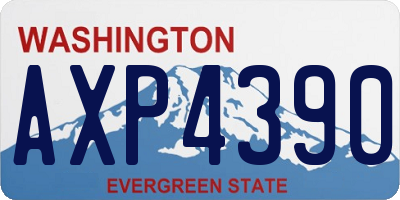 WA license plate AXP4390