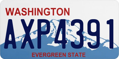 WA license plate AXP4391