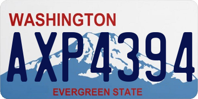 WA license plate AXP4394