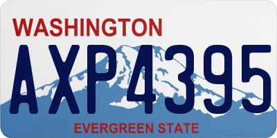 WA license plate AXP4395
