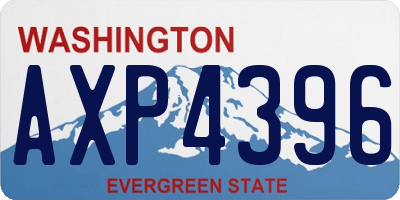 WA license plate AXP4396