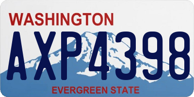 WA license plate AXP4398