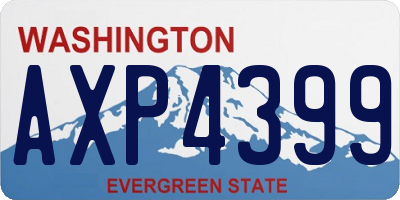 WA license plate AXP4399