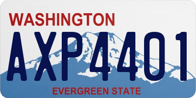 WA license plate AXP4401