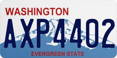 WA license plate AXP4402