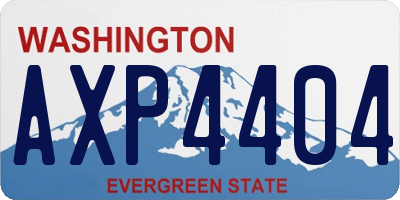 WA license plate AXP4404