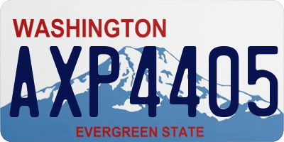 WA license plate AXP4405